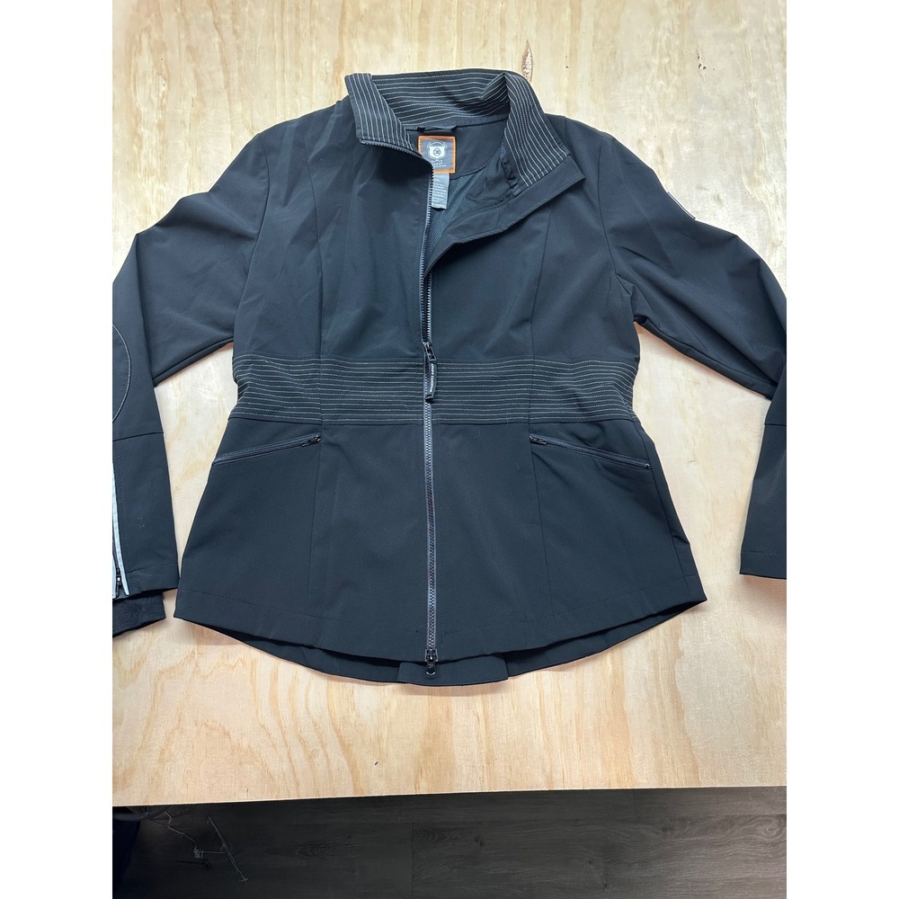 Asmar Equestrian Women 2XL Black Softshell Riding Jacket Zip Back Gusset Coat‎